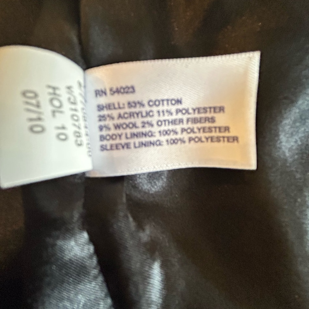 GAP cotton blend Tweed Multicolor Double Breasted Peacoat Jacket - Picture 8 of 8